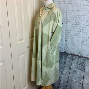 MARIMEKKO Aikansa Paaryna Finland Square Shirt Dress dusty green blocks Vintage